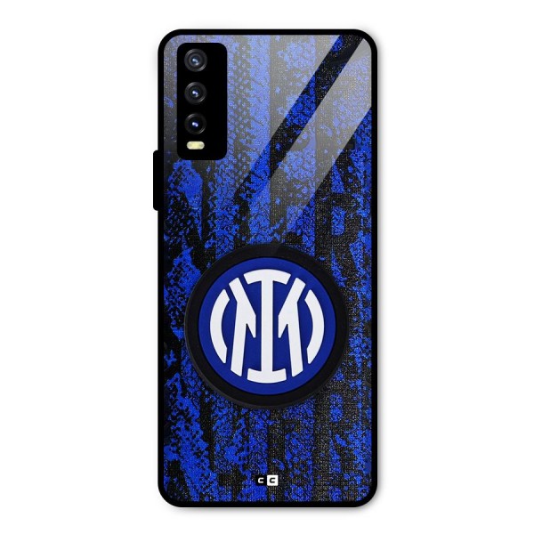 Inter Milan Texture Metal Back Case for Vivo Y20 2021