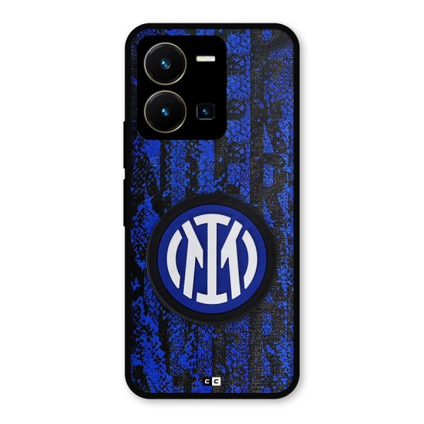 Inter Milan Texture Metal Back Case for Vivo Y35