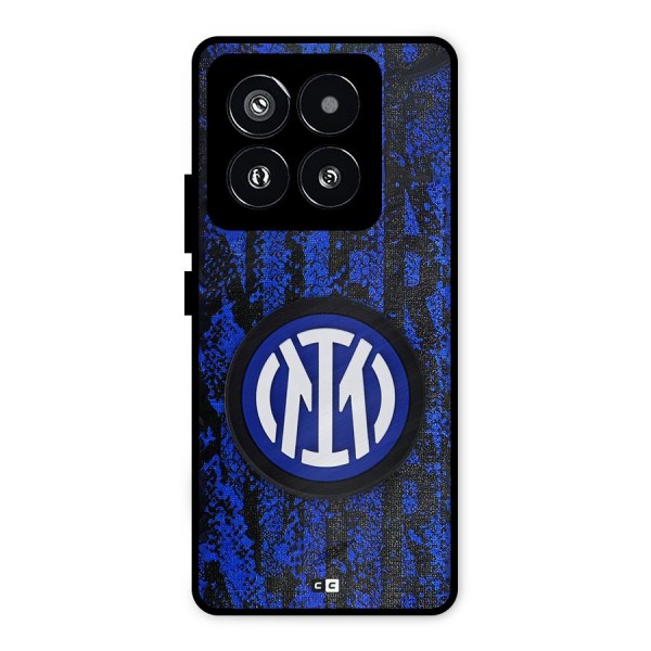 Inter Milan Texture Metal Back Case for Xiaomi 14 Pro