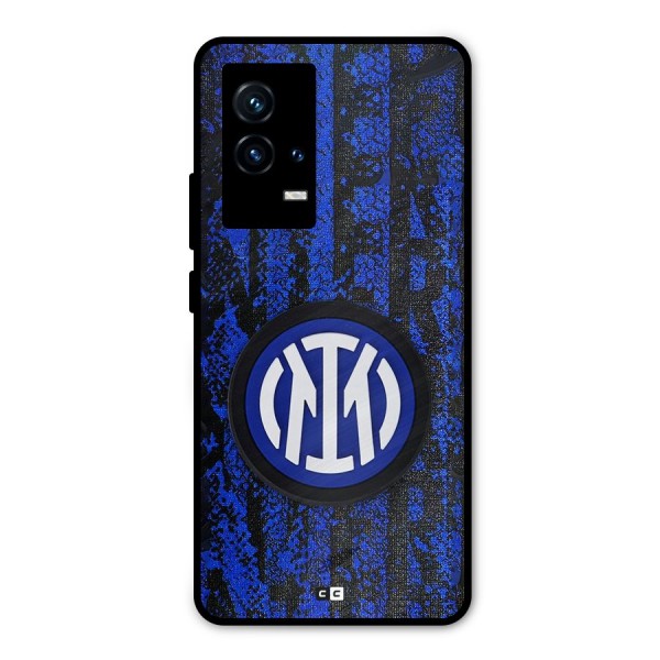 Inter Milan Texture Metal Back Case for iQOO 9 5G