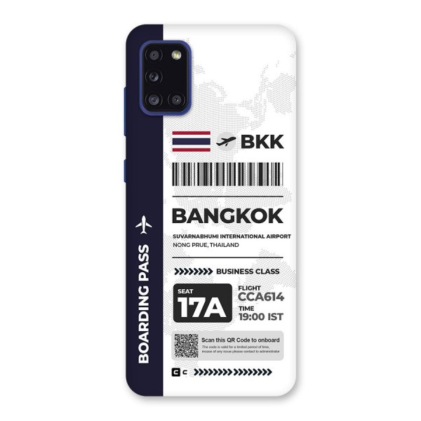 International Boarding Pass Bangkok Back Case for Galaxy A31