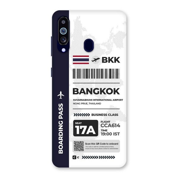 International Boarding Pass Bangkok Back Case for Galaxy A60