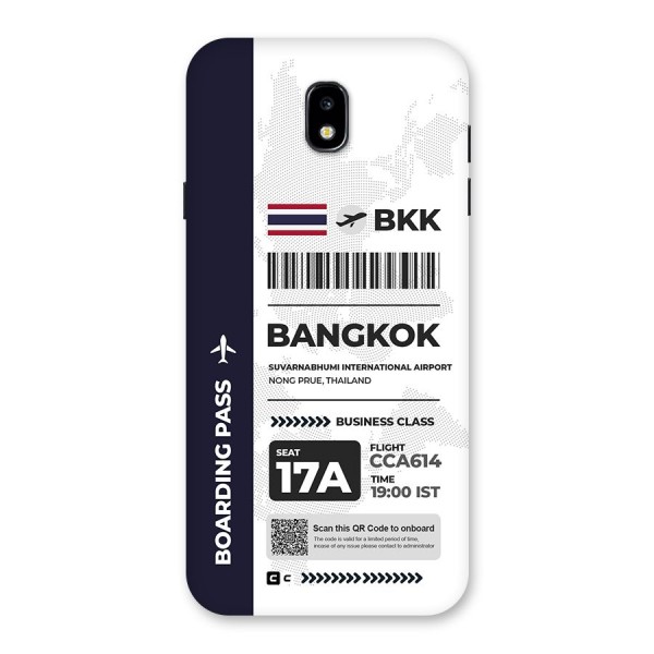 International Boarding Pass Bangkok Back Case for Galaxy J7 Pro