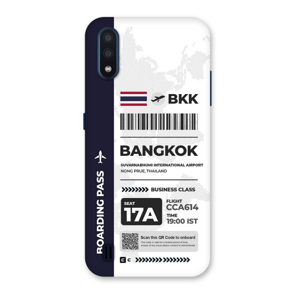 International Boarding Pass Bangkok Back Case for Galaxy M01