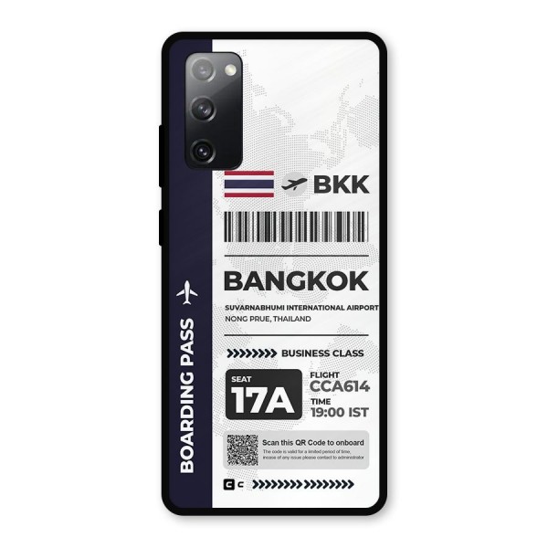 International Boarding Pass Bangkok Metal Back Case for Galaxy S20 FE