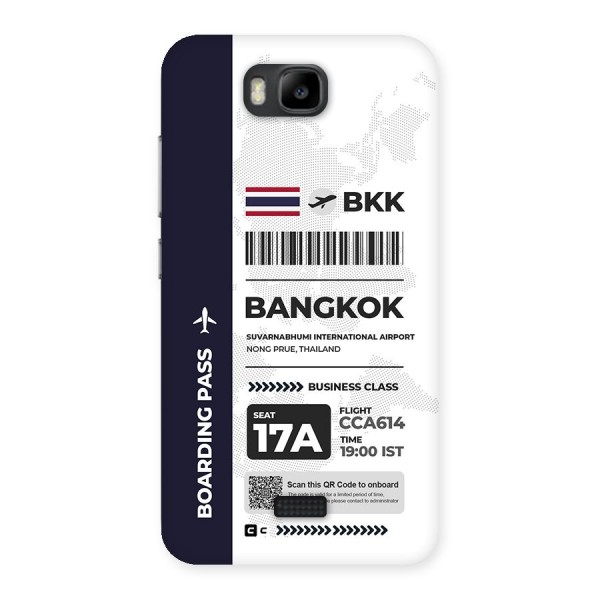 International Boarding Pass Bangkok Back Case for Honor Bee