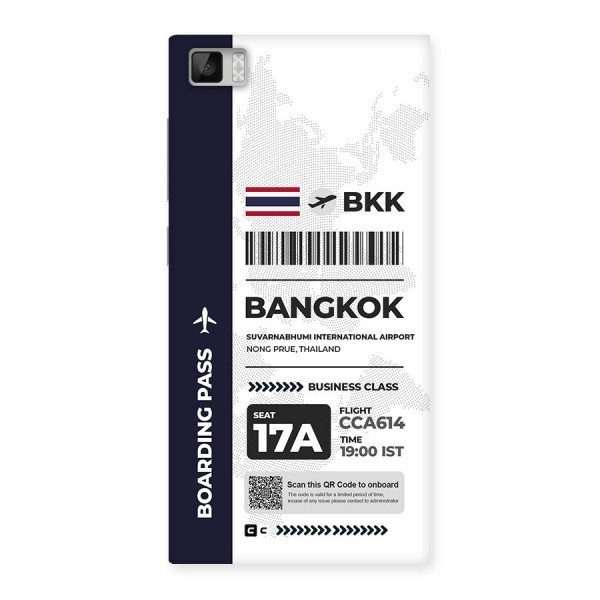 International Boarding Pass Bangkok Back Case for Mi3