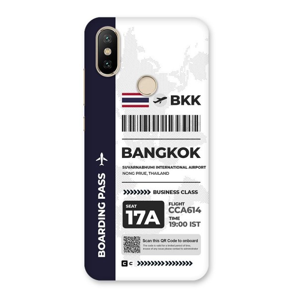 International Boarding Pass Bangkok Back Case for Mi A2