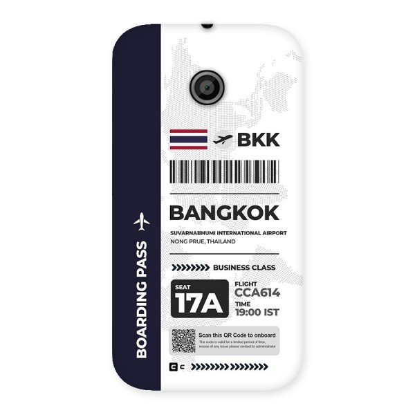 International Boarding Pass Bangkok Back Case for Moto E