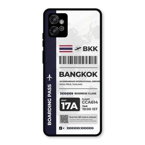 International Boarding Pass Bangkok Metal Back Case for Moto G32