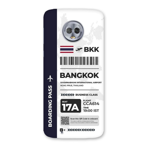 International Boarding Pass Bangkok Back Case for Moto G6