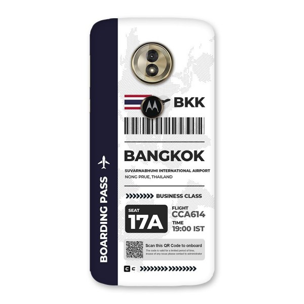 International Boarding Pass Bangkok Back Case for Moto G6 Play