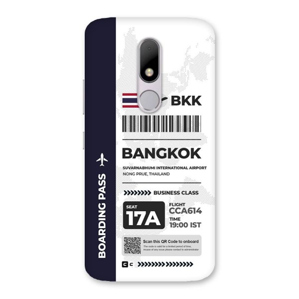 International Boarding Pass Bangkok Back Case for Moto M