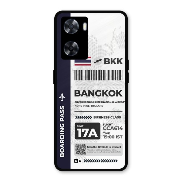 International Boarding Pass Bangkok Metal Back Case for Oppo A77