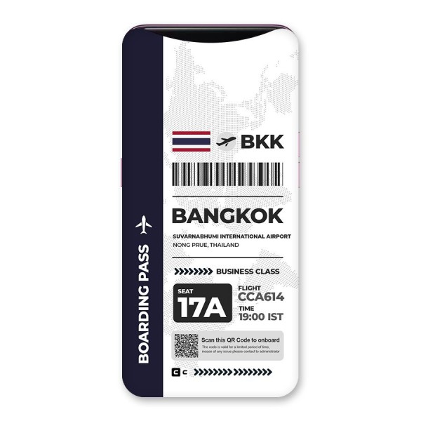 International Boarding Pass Bangkok Back Case for Oppo Find X