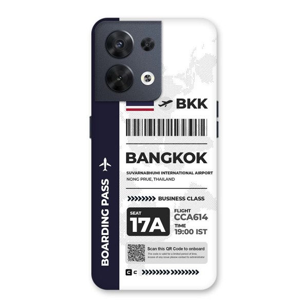 International Boarding Pass Bangkok Back Case for Oppo Reno8 5G