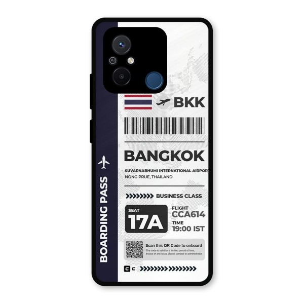 International Boarding Pass Bangkok Metal Back Case for Redmi 12C