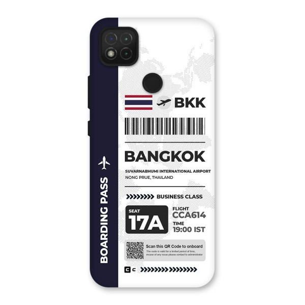 International Boarding Pass Bangkok Back Case for Redmi 9C