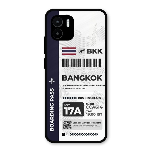 International Boarding Pass Bangkok Metal Back Case for Redmi A1