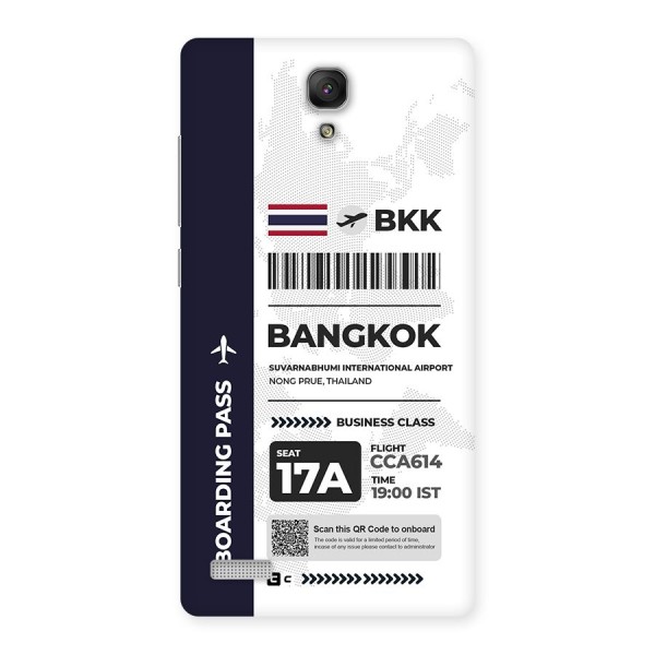 International Boarding Pass Bangkok Back Case for Redmi Note