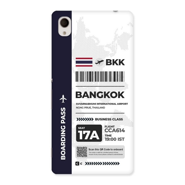 International Boarding Pass Bangkok Back Case for Xperia M4