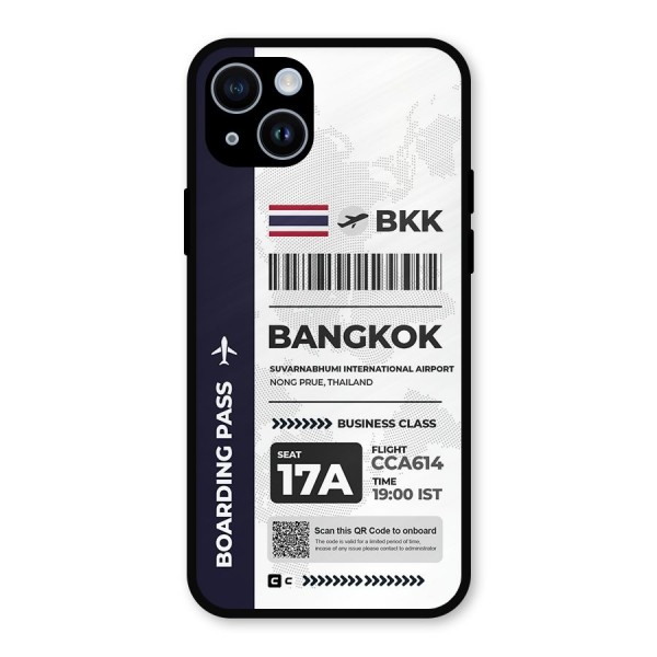 International Boarding Pass Bangkok Metal Back Case for iPhone 14