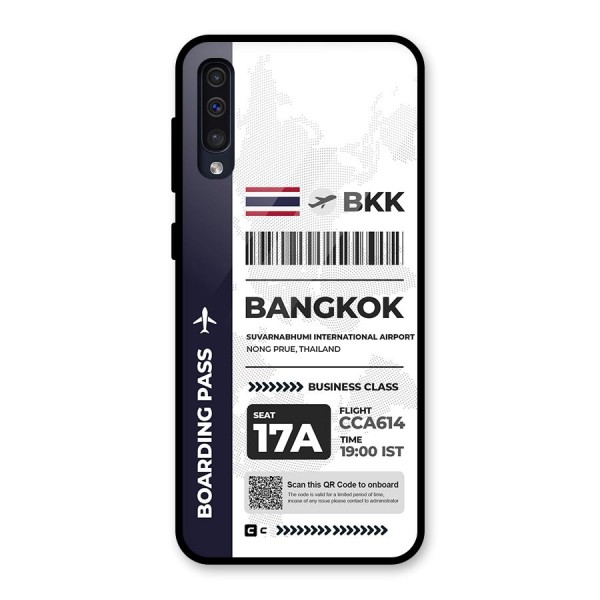 International Boarding Pass Bangkok Glass Back Case for Galaxy A50s