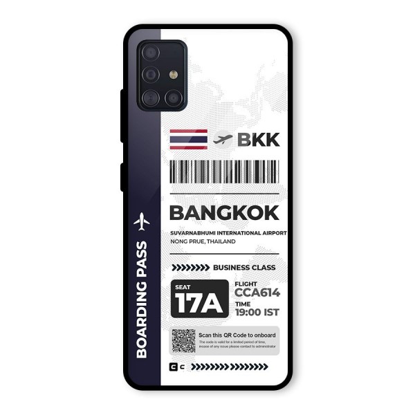 International Boarding Pass Bangkok Glass Back Case for Galaxy A51