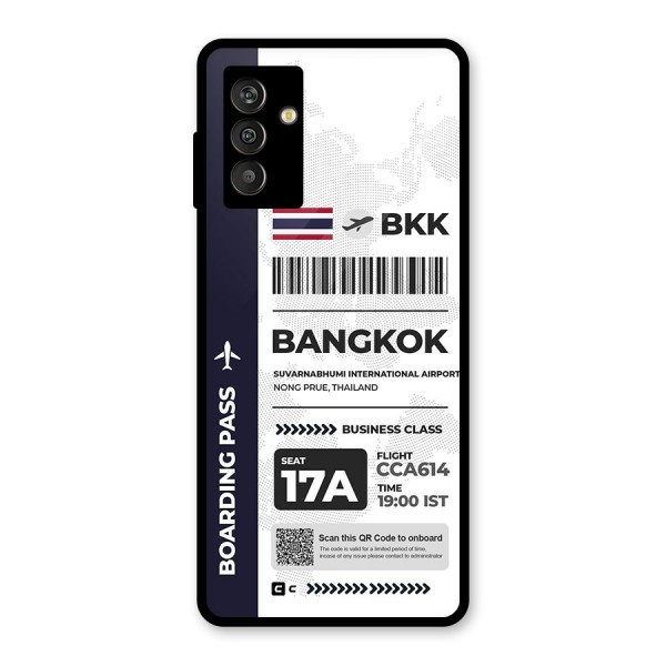 International Boarding Pass Bangkok Glass Back Case for Galaxy M13