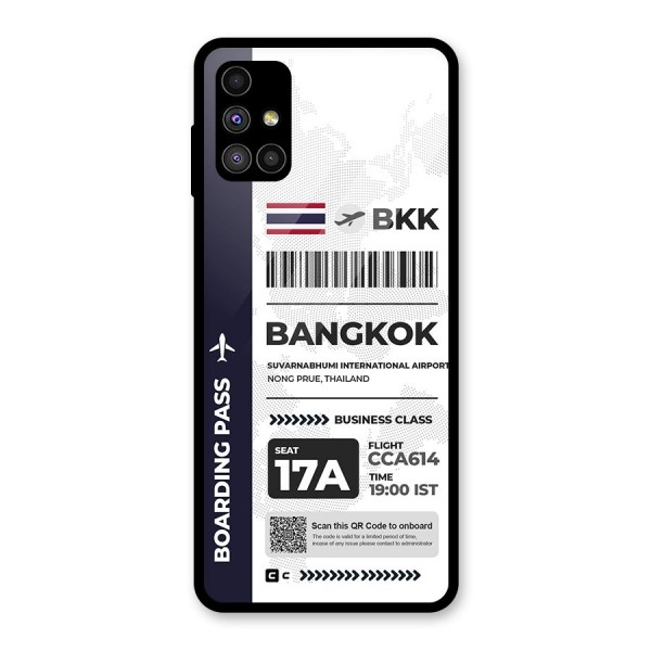 International Boarding Pass Bangkok Glass Back Case for Galaxy M51