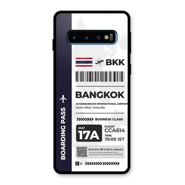 International Boarding Pass Bangkok Glass Back Case for Galaxy S10