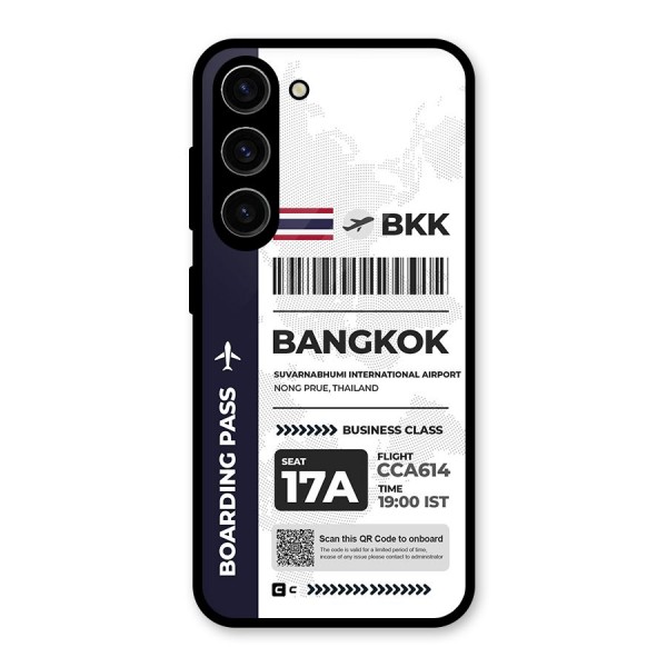 International Boarding Pass Bangkok Glass Back Case for Galaxy S23