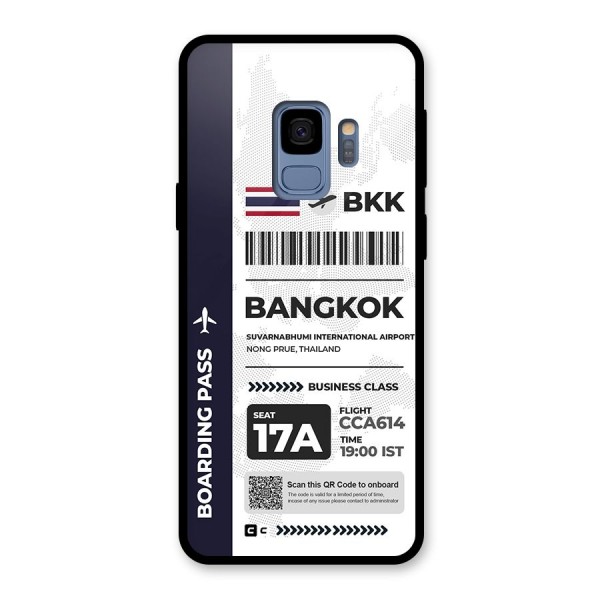 International Boarding Pass Bangkok Glass Back Case for Galaxy S9