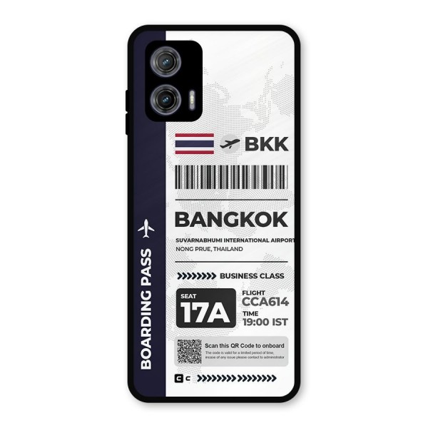 International Boarding Pass Bangkok Metal Back Case for Moto G73