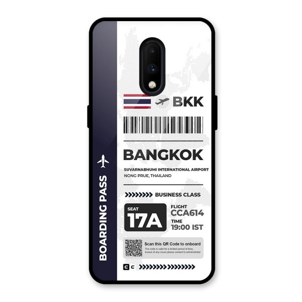 International Boarding Pass Bangkok Glass Back Case for OnePlus 7