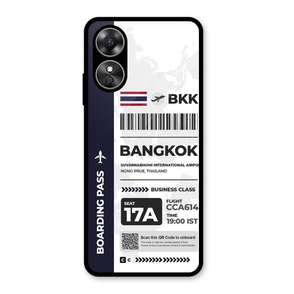 International Boarding Pass Bangkok Glass Back Case for Oppo A17