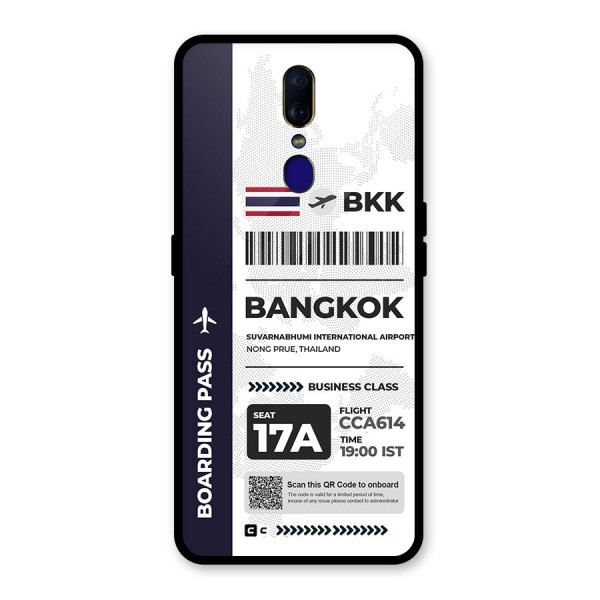 International Boarding Pass Bangkok Glass Back Case for Oppo F11