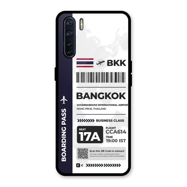 International Boarding Pass Bangkok Glass Back Case for Oppo F15