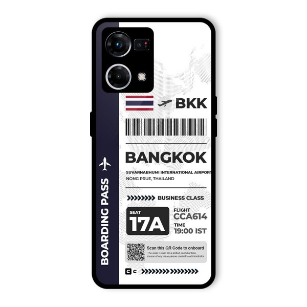 International Boarding Pass Bangkok Glass Back Case for Oppo F21 Pro 4G