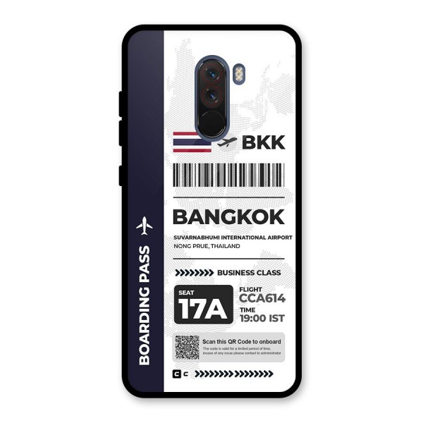 International Boarding Pass Bangkok Glass Back Case for Poco F1