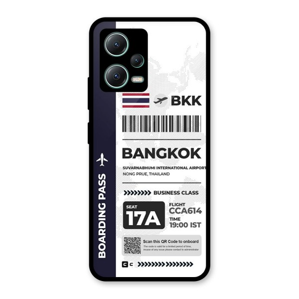 International Boarding Pass Bangkok Glass Back Case for Poco X5