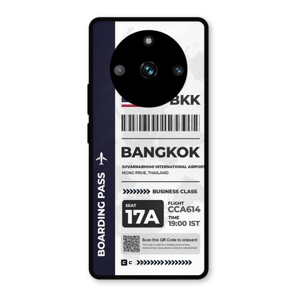 International Boarding Pass Bangkok Metal Back Case for Realme 11 Pro Plus