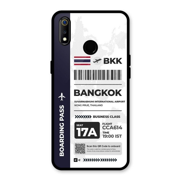 International Boarding Pass Bangkok Glass Back Case for Realme 3