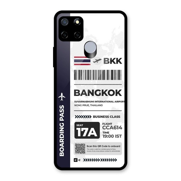 International Boarding Pass Bangkok Glass Back Case for Realme C15