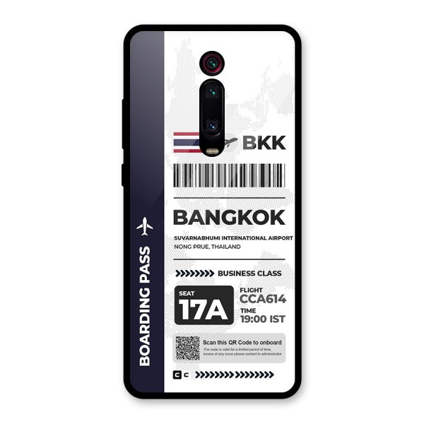 International Boarding Pass Bangkok Glass Back Case for Redmi K20