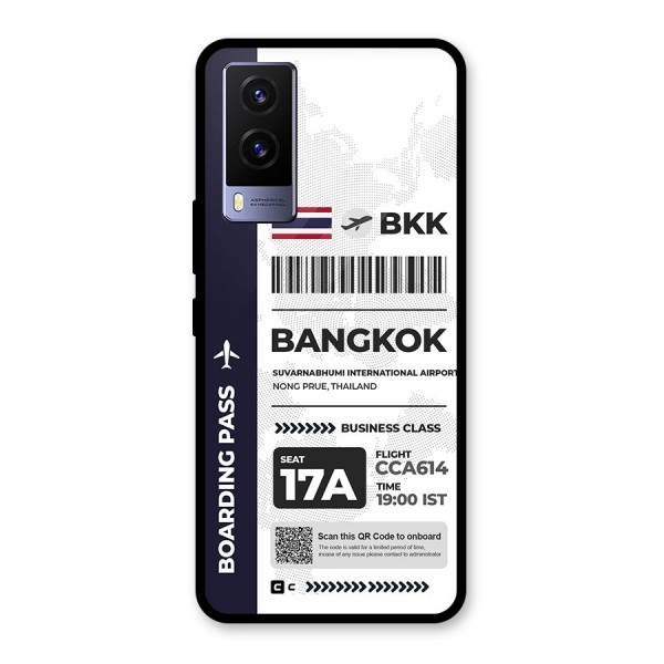 International Boarding Pass Bangkok Glass Back Case for Vivo V21e 5G