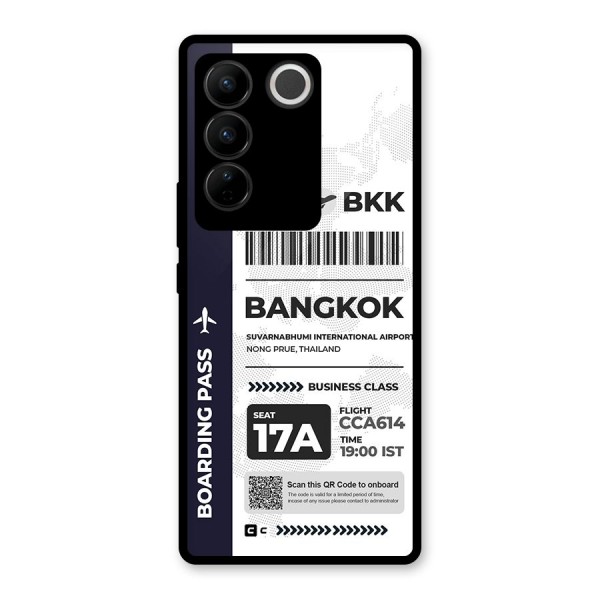 International Boarding Pass Bangkok Glass Back Case for Vivo V27