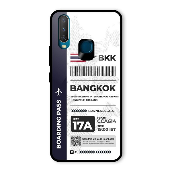 International Boarding Pass Bangkok Glass Back Case for Vivo Y12