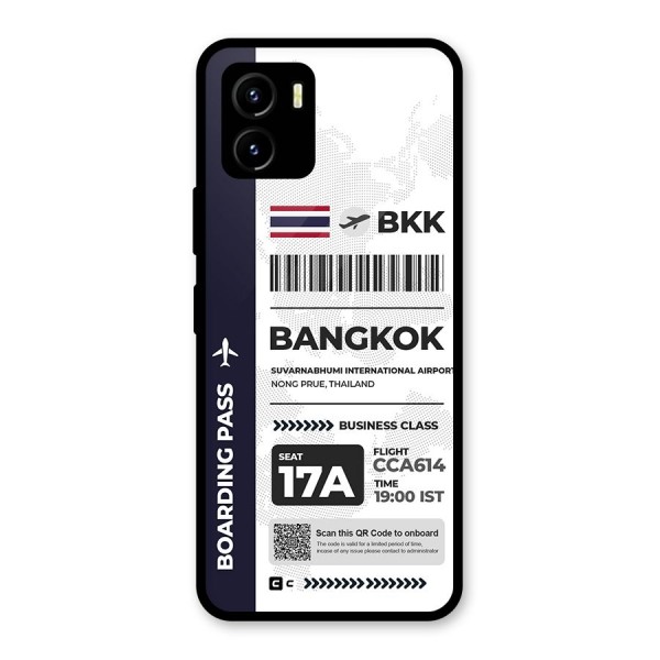 International Boarding Pass Bangkok Glass Back Case for Vivo Y15s