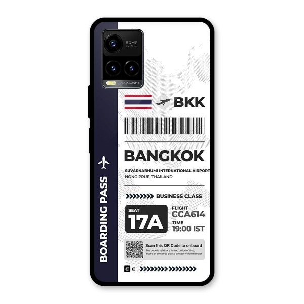 International Boarding Pass Bangkok Glass Back Case for Vivo Y21A